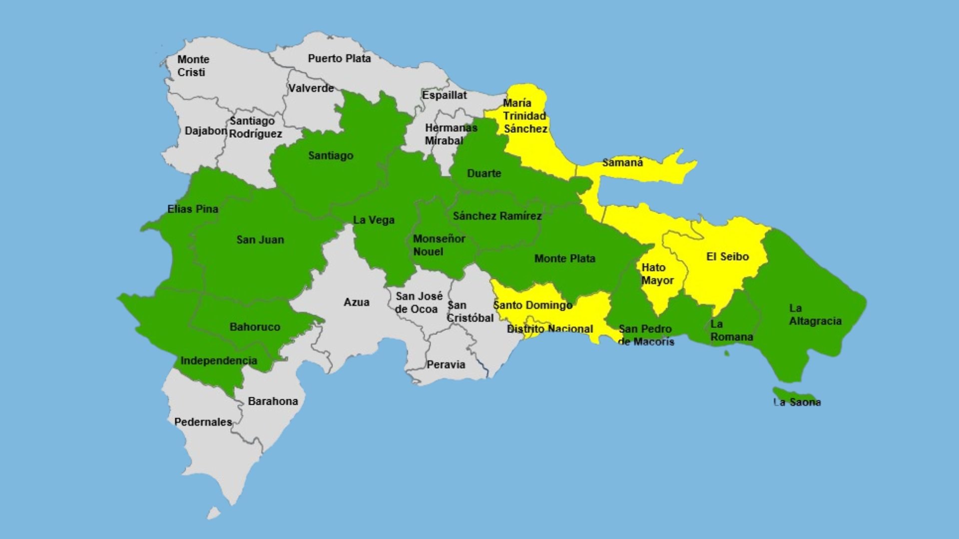 coe-eleva-cinco-provincias-y-al-dn-en-alerta-amarilla;-mantiene-13-en-verde