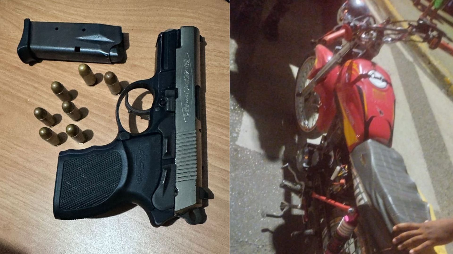 pn-detiene-dos-hombres-en-una-persecucion;-ocupan-pistola-y-motocicleta