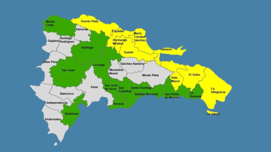 video:-coe-mantiene-9-provincias-en-alerta-amarilla,-aumenta-11-y-al-distrito-nacional-en-verde