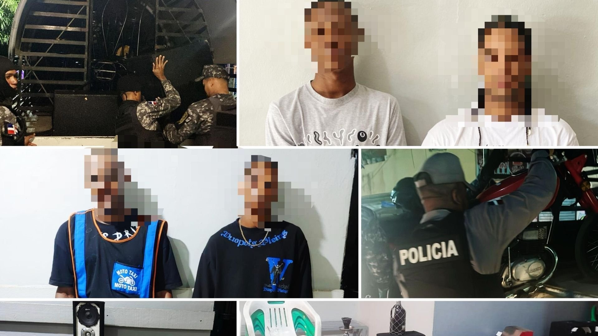 ocupan-dos-armas-de-fuego-en-villa-mella-e-incautan-bocinas-en-los-guaricanos