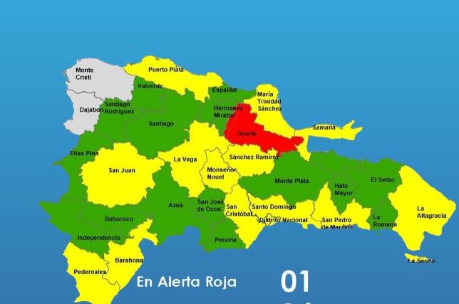 aumentan-a-15-las-provincias-en-alerta-verde;-13-estan-en-amarilla-y-duarte-en-rojo
