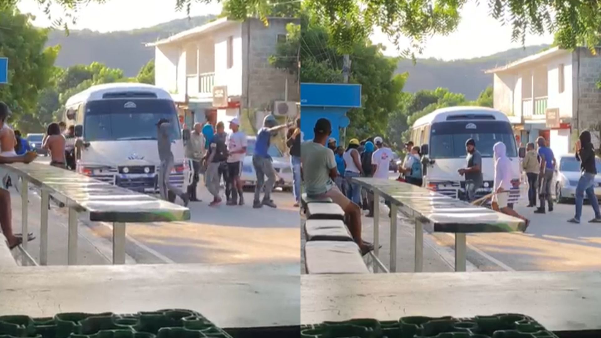 video:-retienen-autobus-de-empleados-de-empresa-hidroelectrica-en-protesta-por-escasez-de-agua-y-electricidad