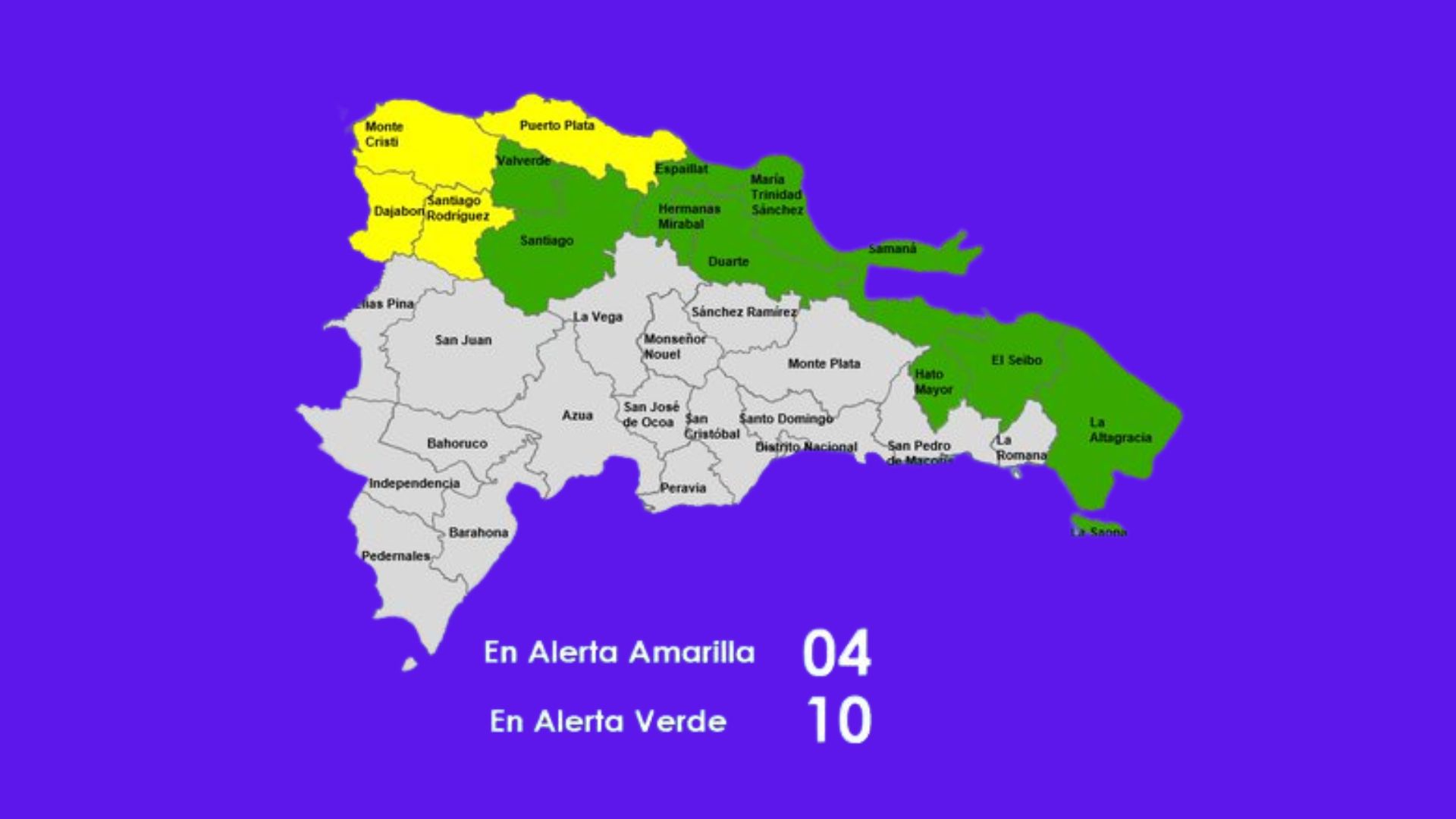 coe-coloca-4-provincias-en-alerta-amarilla-y-10-en-verde