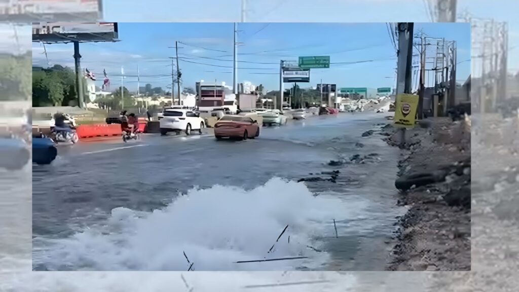 trabajan-en-correccion-de-tuberia-averiada-por-trabajos-del-metro