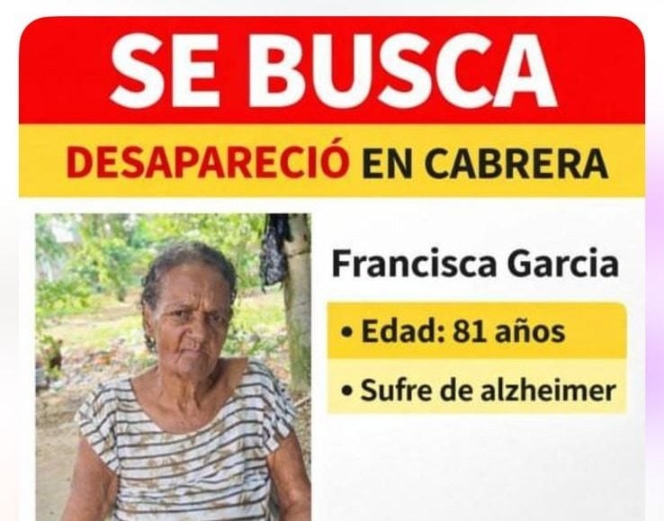 reportan-desaparecida-a-senora-de-81-anos-en-cabrera;-padece-de-alzheimer