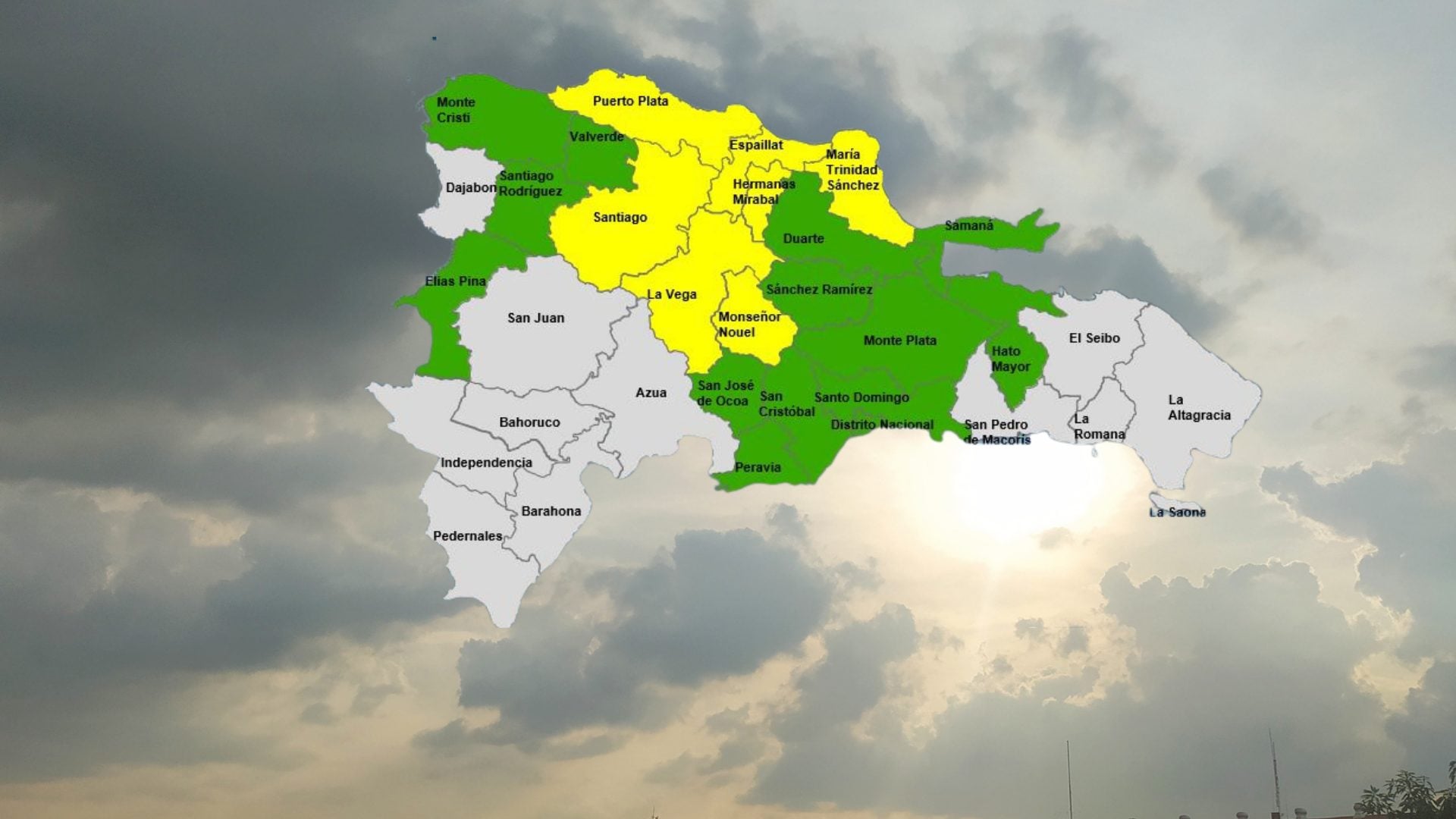 mantienen-siete-provincias-en-alerta-amarilla-y-13-en-verde-por-efectos-de-vaguada