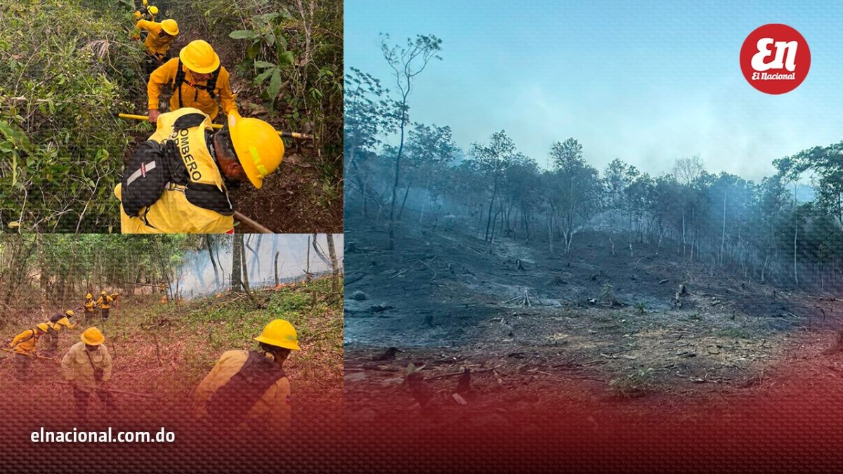 mas-de-40-bomberos-controlan-incendio-forestal-en-bonao,-luego-de-varias-horas