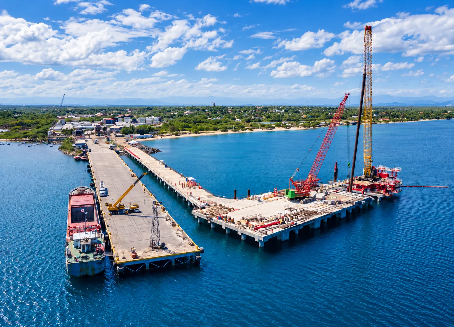 Puerto de Manzanillo alcanza 35 % de avance en construcción del muelle