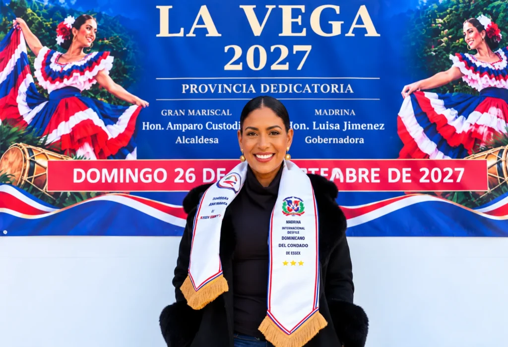 Gigi Núñez destaca en Desfile Dominicano de Essex 2026